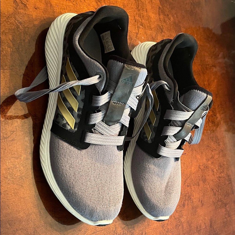 Adidas Gray and Gold Running Shoes